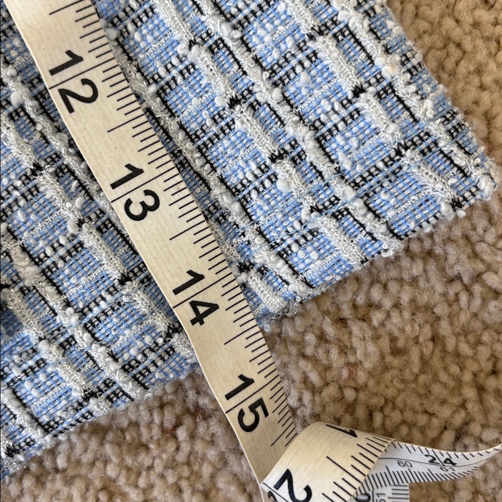 Elegant Blue and Black Plaid Women's Skirt - Picture 4 of 5
